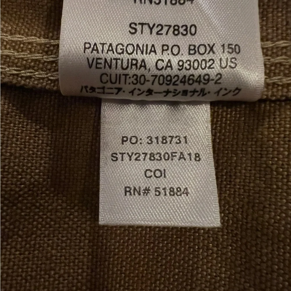 Patagonia Men’s Tan Hemp Worker Jacket Size Medium
